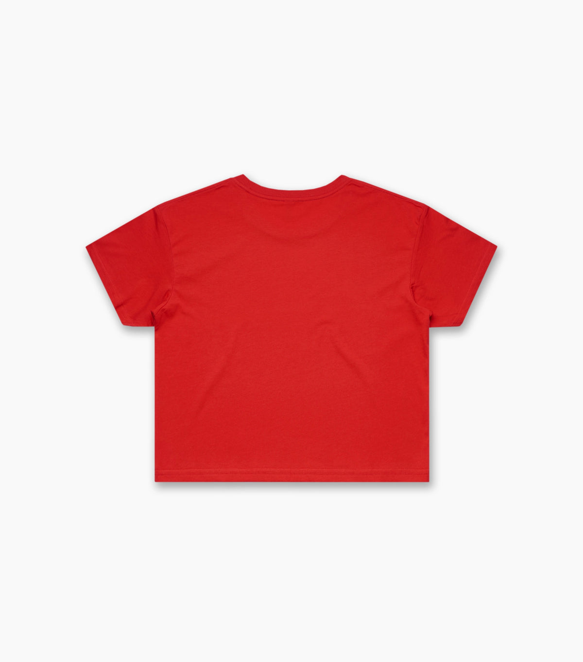 Red t-shirt on a light gray background