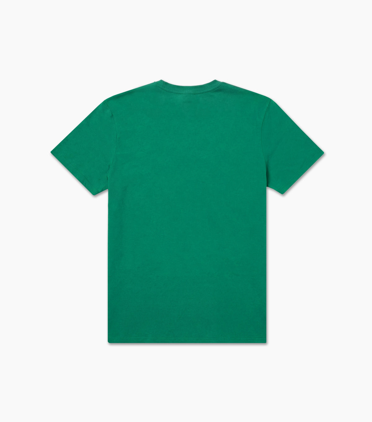 Green t-shirt on a light gray background