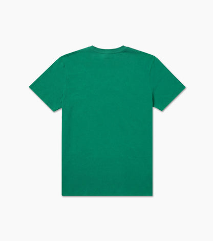 Green t-shirt on a light gray background