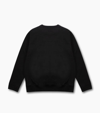 The back of the black Starbucks Chenille Crewneck Sweatshirt.