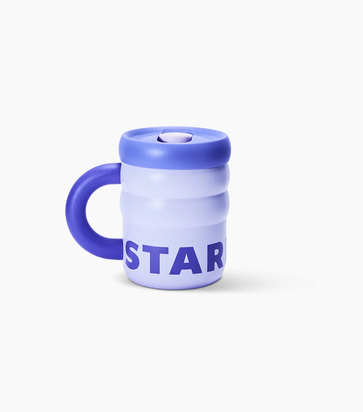 Lavender Stainless Steel Ripple Mug on White Background
