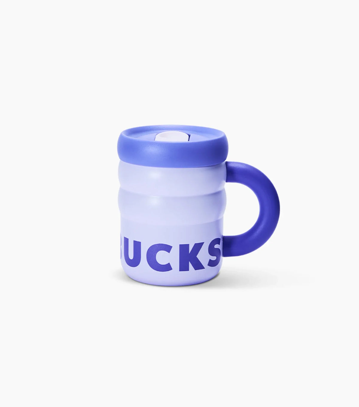 Lavender Stainless Steel Ripple Mug on White Background