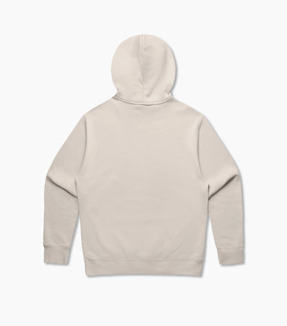 Beige hoodie on a white background