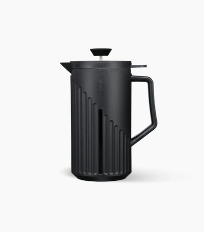 Starbucks Coffee Press in black (with handle to the right) against a white background.