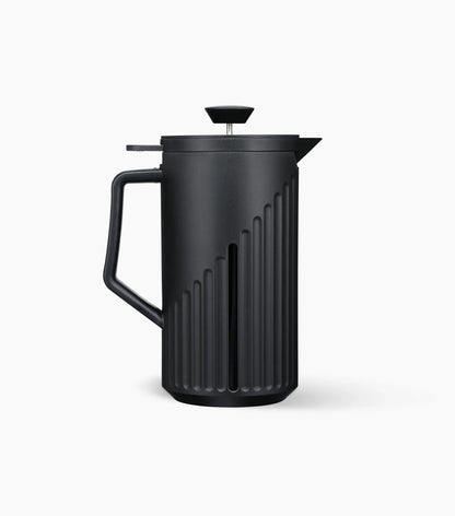 Starbucks Coffee Press in black (with handle to the left) against a white background.