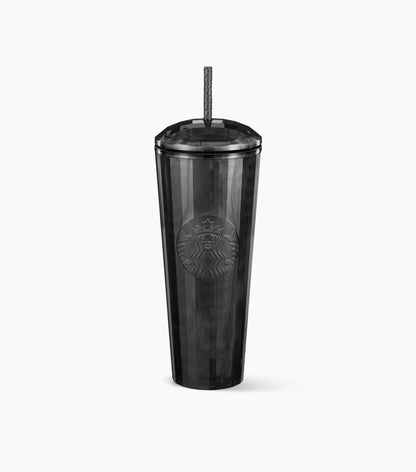 Starbucks Marbled Cold Cup with the Siren logo (straw included) against a white background.
