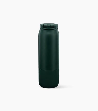 The back of a green Starbucks Stainless Steel Soft-Touch Tumbler on a white background.